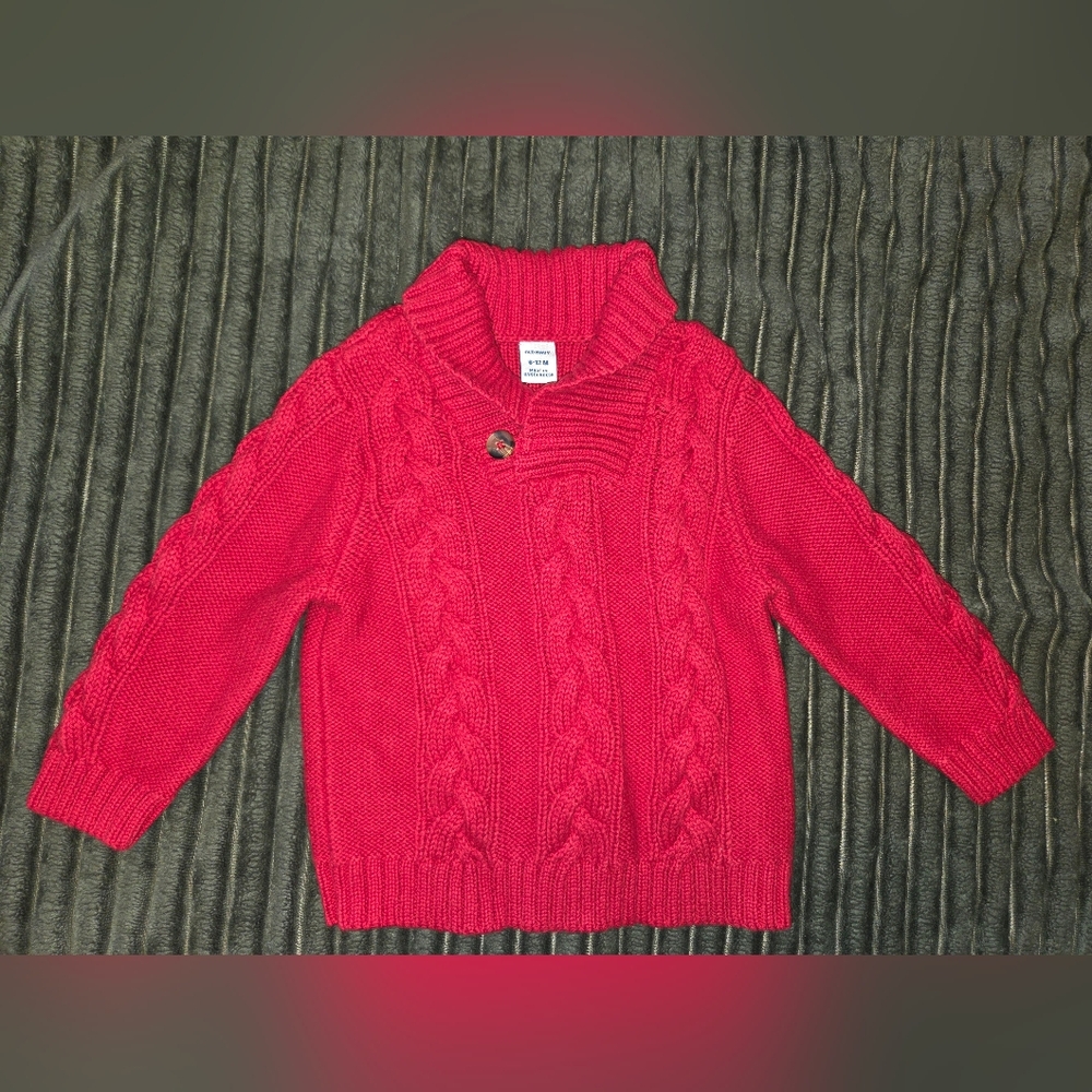 Cozy Red Cable Knit Sweater